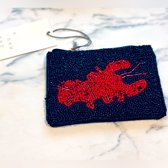 a new day Handbags - Beaded Blue and Red Beaded Coin Purse **Viral**